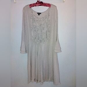 Blowing Rose A-Line Sweater Dress